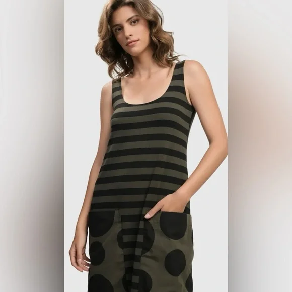 NWT ALEMBIKA URBAN MAXI TANKDRESS, KHAKI